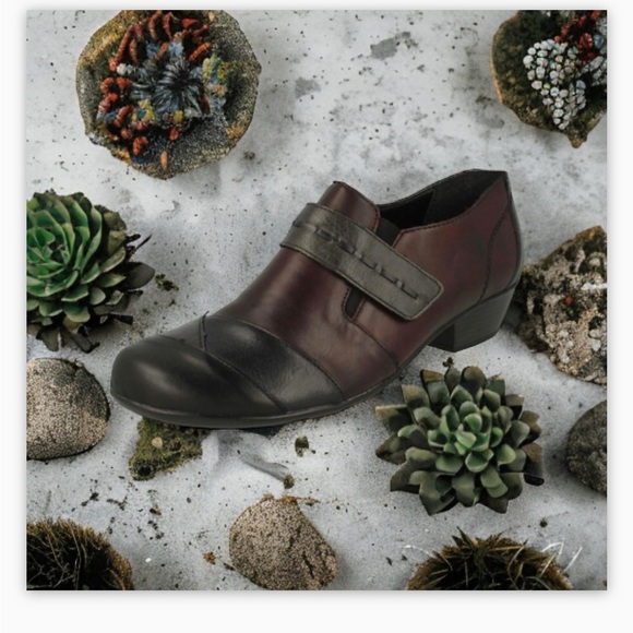 Remonte MaryJane Shoe -Genuine Leather-Wine-Black  Comfort Tech-Sz 39-8.5 -NEW☀️ - Picture 6 of 16